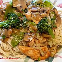 recette Chow mein au poulet