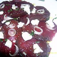 recette carpaccio de betteraves au chèvre