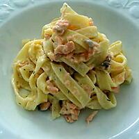 recette TAGLIATELLES saumon et aneth