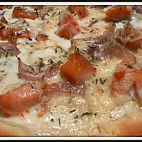 recette Pizza saumon fumé - crème fraiche