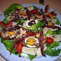 recette Salade aux croûtons à l'italienne