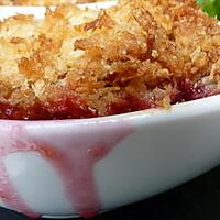 recette Cerises caramélisées et son crumble croquant coco