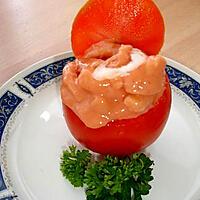 recette Tomate Cocktail Crevettes Pommes dans une tomate