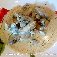 recette émincé de poulet crème de parmesan