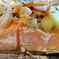 recette Pavé de saumon aux petits légumes