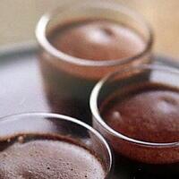 recette panna-cotta chocolat - myrtilles