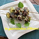 recette Brochettes de filets de julienne en tapenade