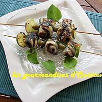 recette Brochettes de filets de julienne en tapenade