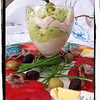 recette Verrines guacamole et rillettes de thon de Siaskas