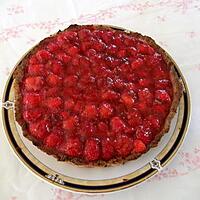 recette tarte aux fraises à l'amande et creme à la vanille