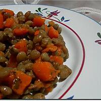 recette Salade lentilles carottes à l'huile d'argan