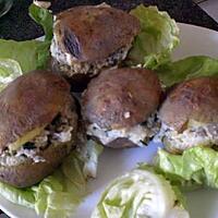 recette Pommes de terre farcies aux champignons