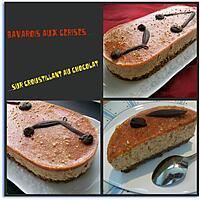 recette Bavarois aux cerises sur croustillant au chocolat