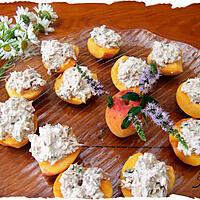 recette Abricots fourrés "thon-faisselle de Rians et menthe "