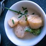 recette Noix de pétoncles flambées à l’Armagnac, crème au poivre de Séchuan