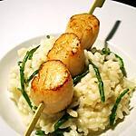 recette Risotto aux salicornes et noix de Saint Jacques sautées...