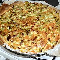 recette Tarte au saumon et aux poireaux