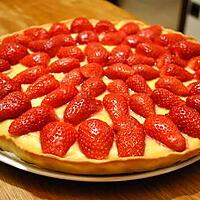 recette Tarte aux fraises et à la crème patissière à la vanille