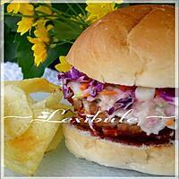 recette Burgers de porc barbecue et salade de chou