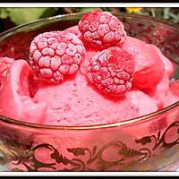 recette Glace à la framboise (sans  sorbetière)