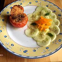 recette Chaud-Froid de Tomate provençale et concombre