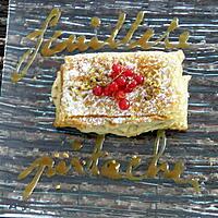 recette feuilleté pistache groseille