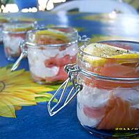 recette verrine de saumon fumé à la ricotta