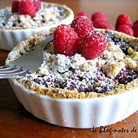 recette Tarte crumble aux framboises et aux amandes