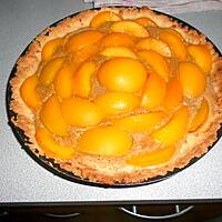 recette tarte aux peche a la créme d'amande