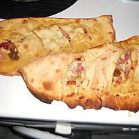 recette Fougasse lardon oignons tomate séchée capre