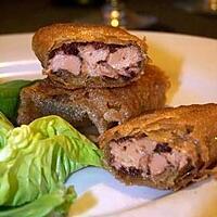 recette BRICK FOIE GRAS POMME ETC....