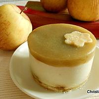 recette Entremets rhubarbe -pommes caramélisées