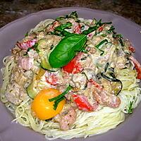 recette Carbonara aux légumes d'été !!