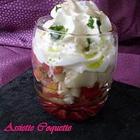 recette Verrines de légumes croquants et sa chantilly au chèvre doux