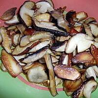 recette POËLE DE CEPES AU MOIS D'AOÛT!!!