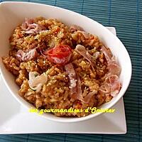 recette Risotto au poivron rouge et jambon de Parme