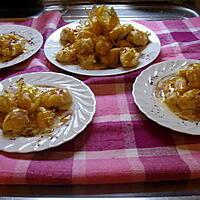 recette Choux à la créme patissiére et caramel.