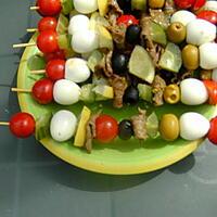 recette Salade en brochettes