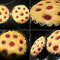 recette TARTELETTES AMANDES - FRAMBOISES - COEUR CHOCOLAT.