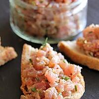 recette Tartare de thon à la graine de moutarde