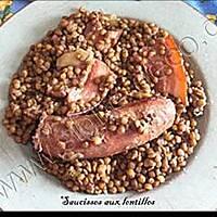 recette Saucisses aux lentilles