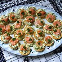 recette mini blinis à la chiffonade