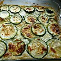 recette Gratin de courgettes à la crème-gruyère