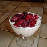 recette chantilly et  framboise