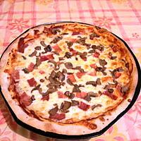 recette Pizza au jambon,fromage,champignons,tomate.