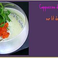 recette Cappuccino de roquette sur lit de moules