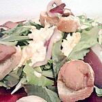 recette Salade au magret de canard , toast au fois gras et sa sauce fois gras  'concocter par mr gourmand'