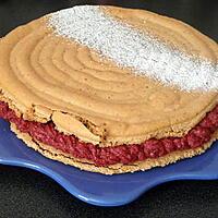 recette macaron geant à la fève tonka et mousse aux fruits rouge