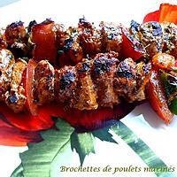 recette Brochettes de poulets marinés