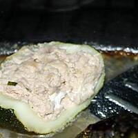 recette Courgettes Rondes Farcies Thon & Fromage de chèvre